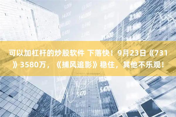 可以加杠杆的炒股软件 下落快！9月23日《731》3580万，《捕风追影》稳住，其他不乐观！
